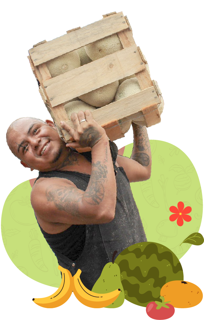 Comerciante en la Central de Abasto