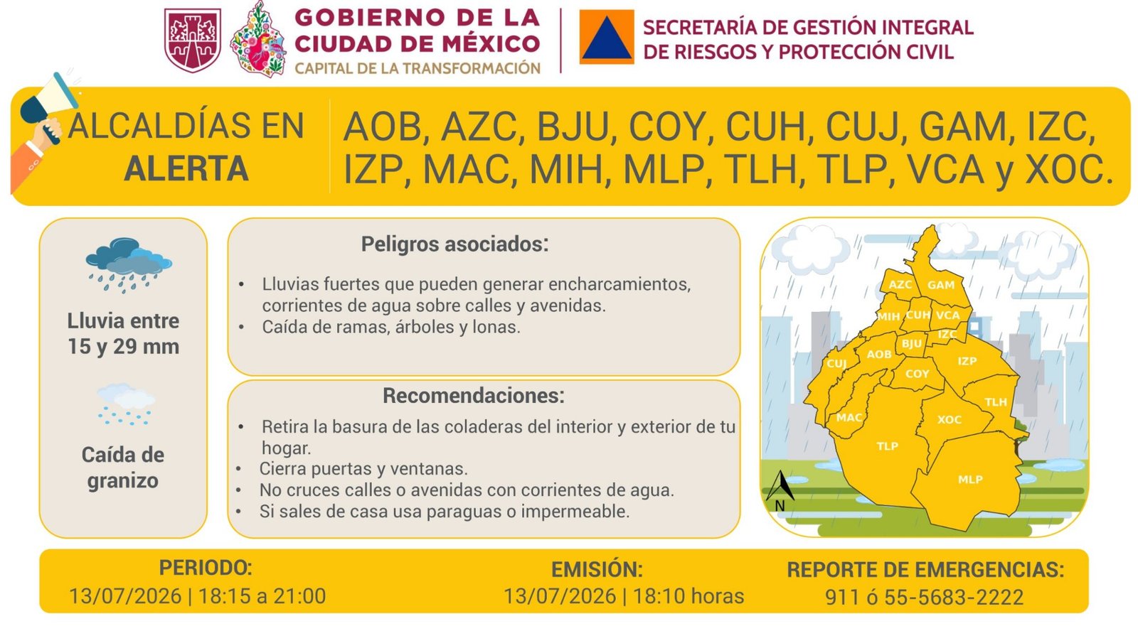 Información de Protección Civil