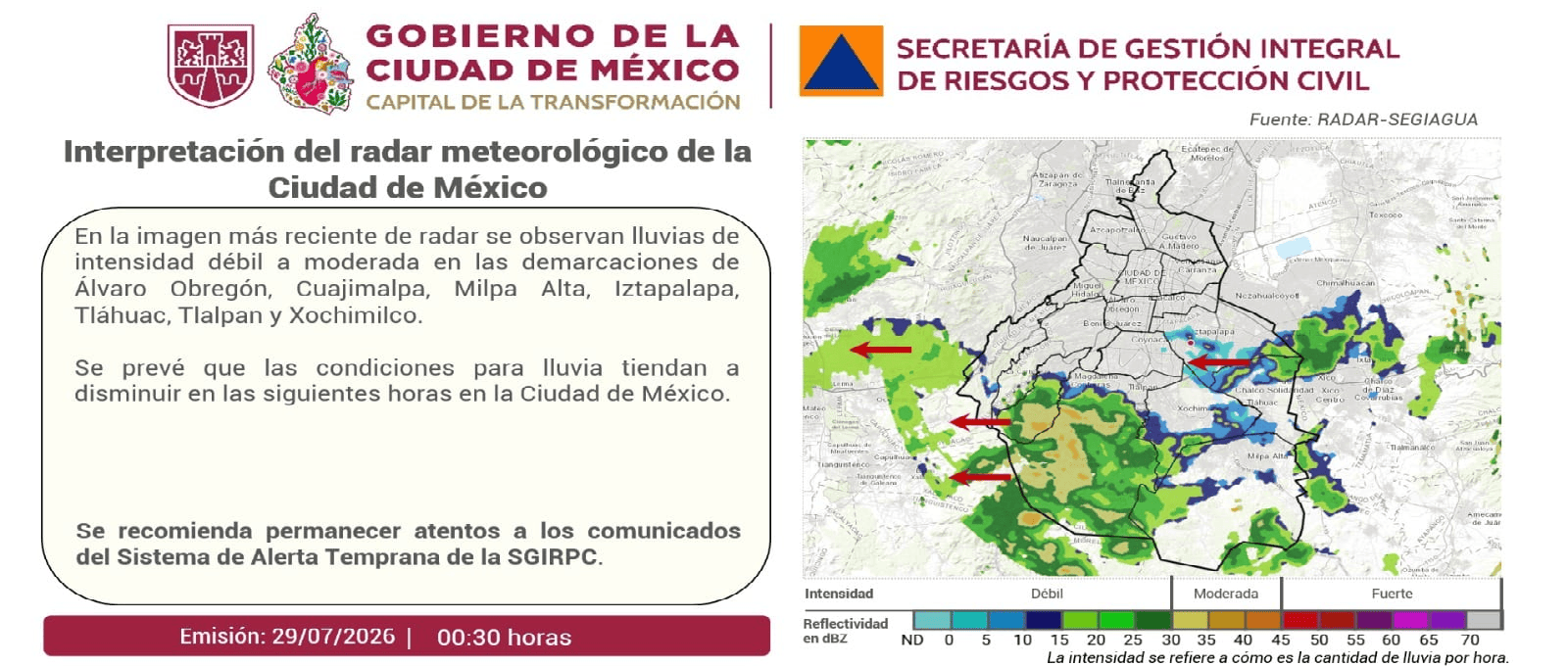 Información de Protección Civil