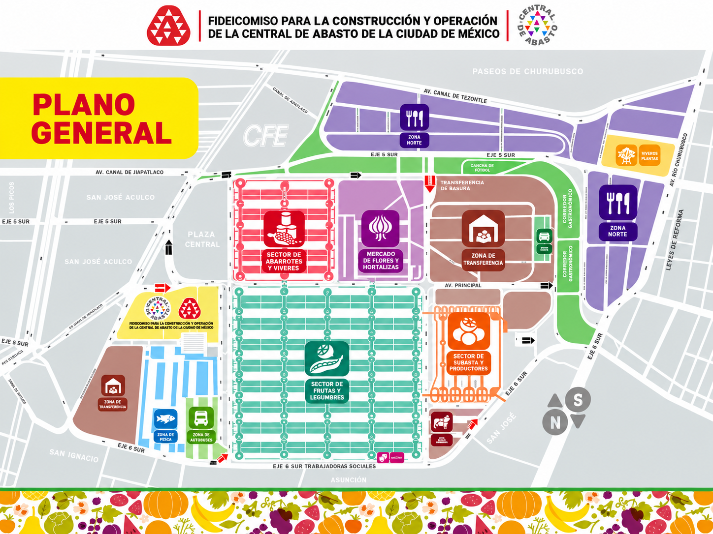 Plano General de la Central de Abasto